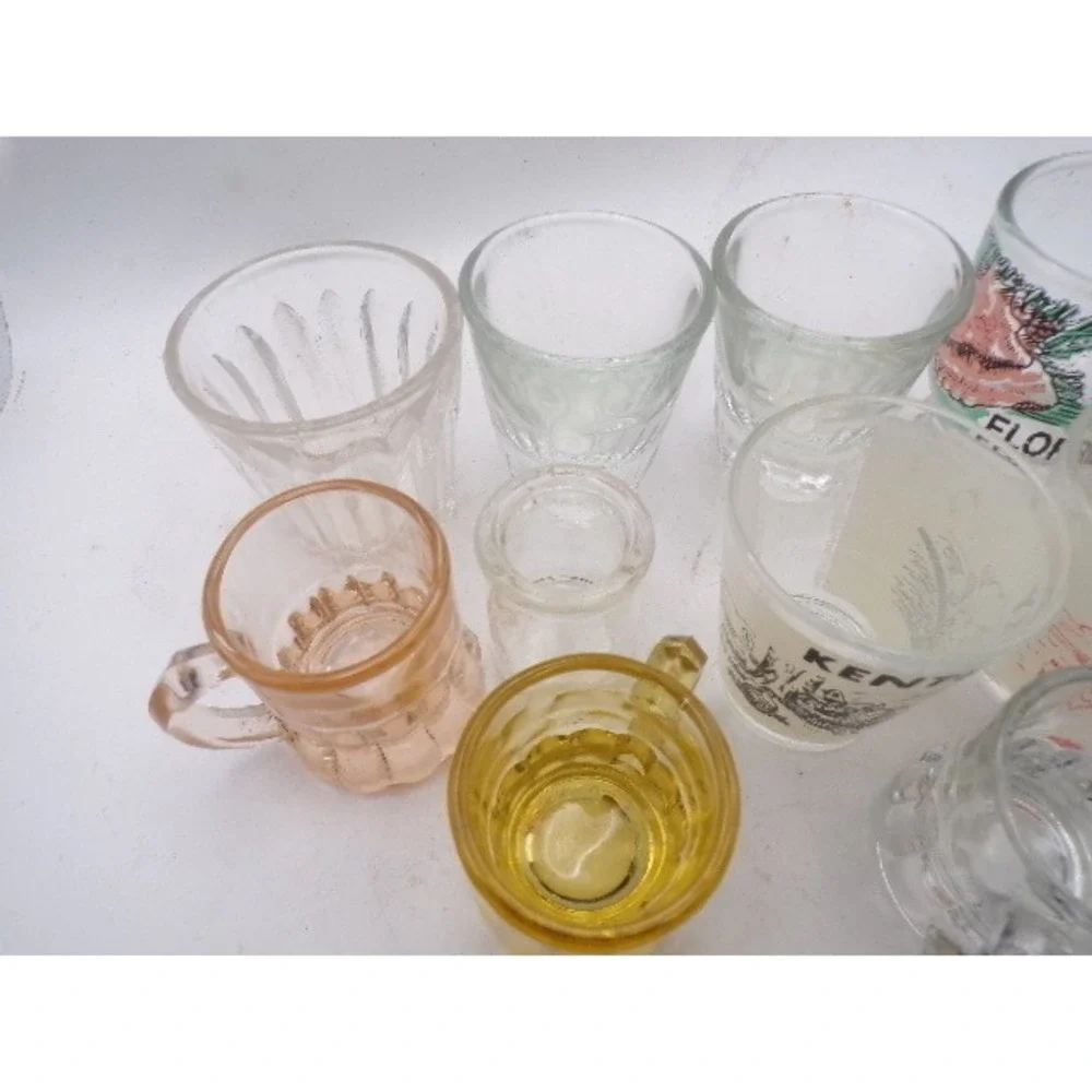 Vintage Shot Glass Collection Lot of 12 Kentucky Florida Souvenir Mini Beer Mugs